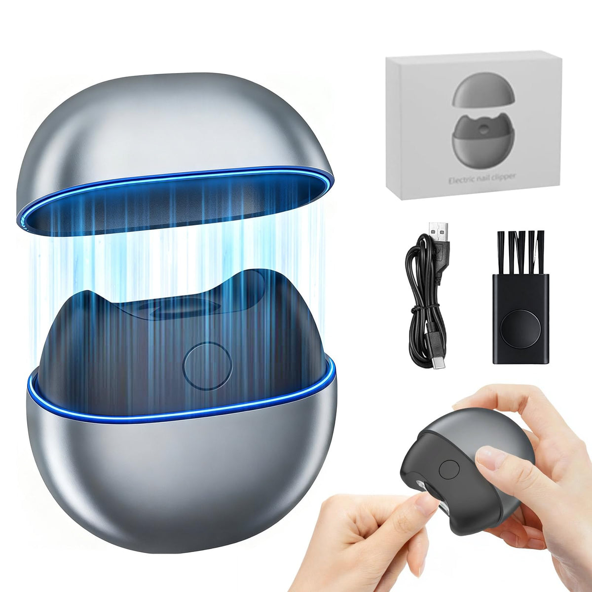 Electric Nail Clippers quiet-design demonstrates quiet operation for peaceful at-home grooming.
