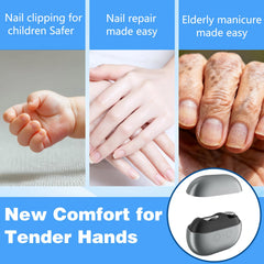 Electric Nail Clippers for Seniors clip-storage keeps nails tidy during use