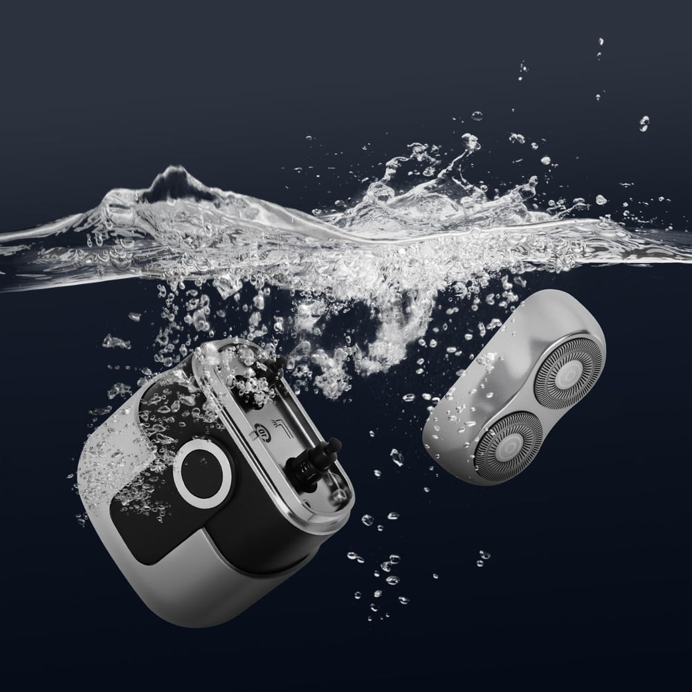Electric Shaver for Men LED display showing battery status for easy travel planning.