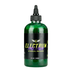 Electrum tattoo stencil gel 8oz bottle displays bold transfers for durable stencils.