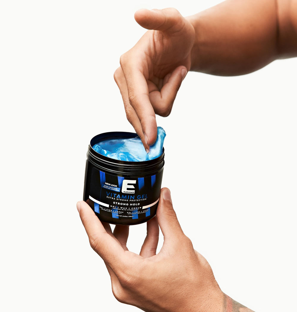 E Elegance Vitamin Gel delivers natural shine for healthier-looking hair.