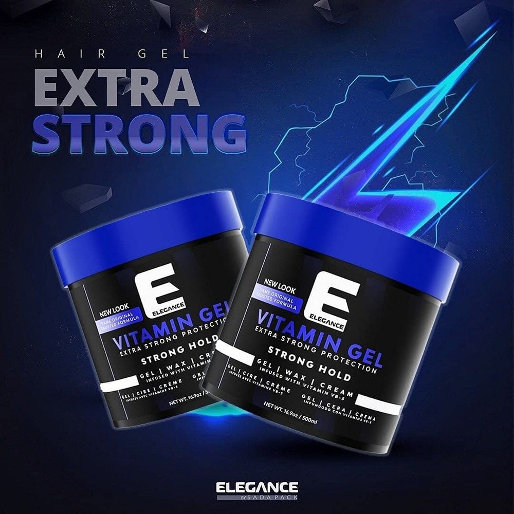 E Elegance Vitamin Gel offers a refreshing fragrance to enhance styling sessions.