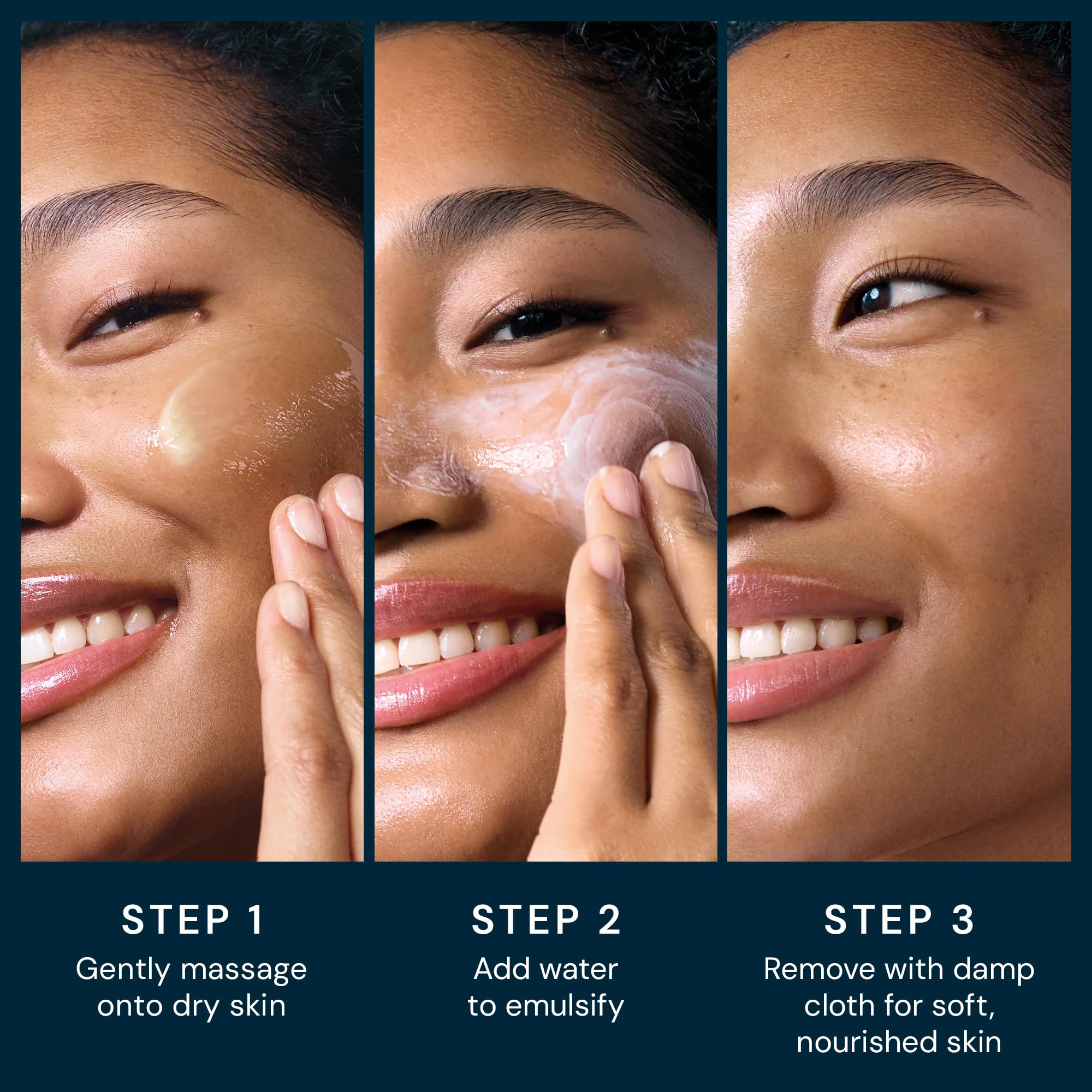 ELEMIS cleansing balm on hand during massage application.