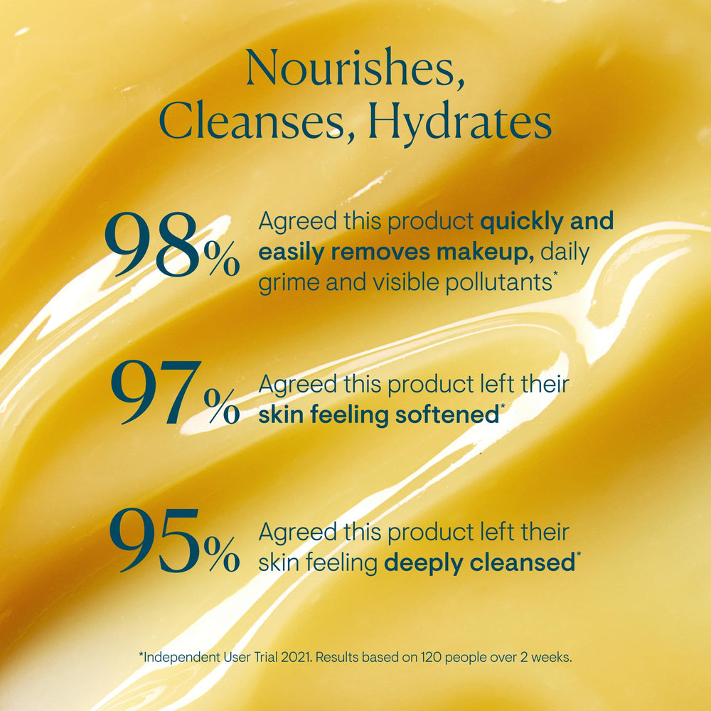  Balm removes makeup with water-resistant formulas, demonstrating effective cleansing of waterproof makeup