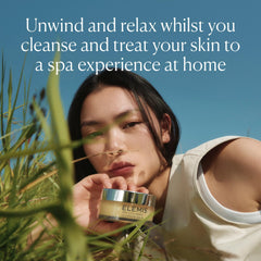 Warm balm in palms suggests pre-cleanse ritual, comfortable and soothing