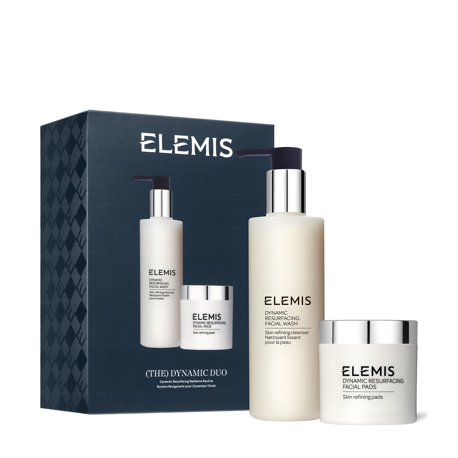 Elemis Dynamic Duo Kit daily gel cleanser bottle delivers a refreshing cleanse for radiant skin.