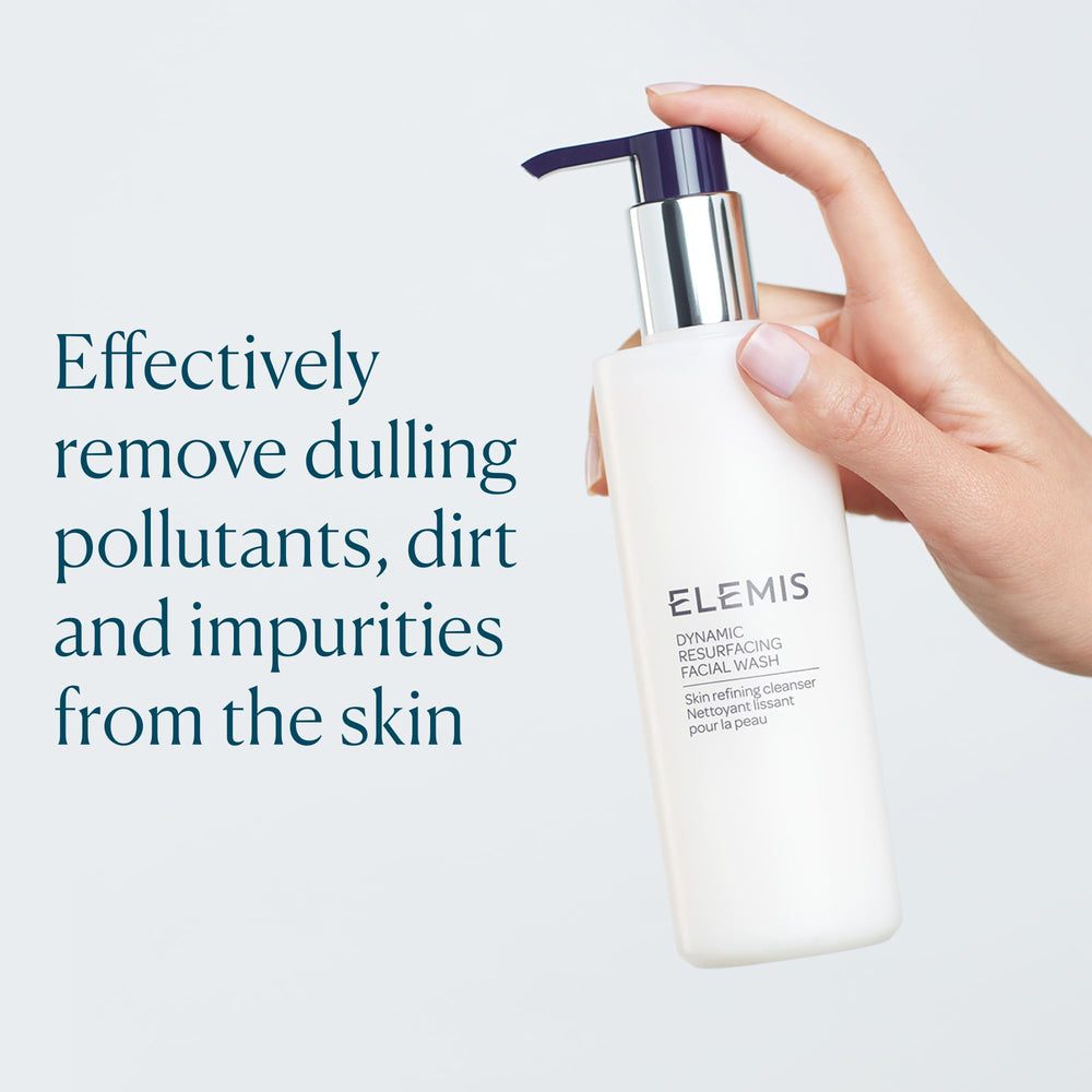 ELEMIS Dynamic Resurfacing Facial Wash foaming lather delivers refreshing cleanse for daily use.
