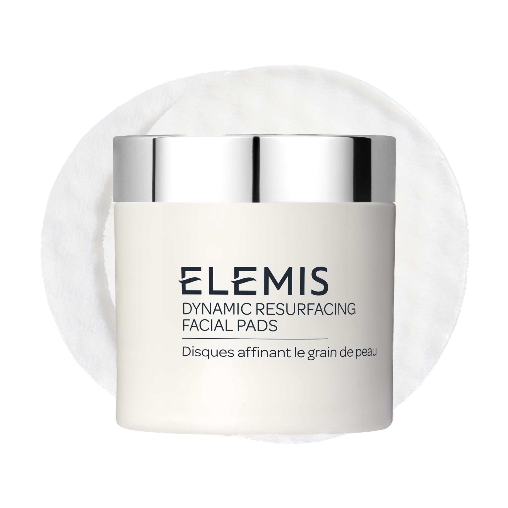 ELEMIS Dynamic Resurfacing Pads jar closeup for brighter, smoother skin