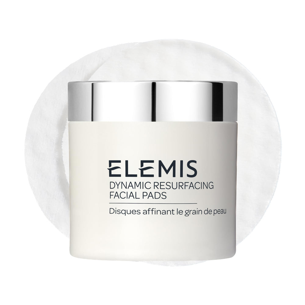 ELEMIS Dynamic Resurfacing Pads jar closeup for brighter, smoother skin