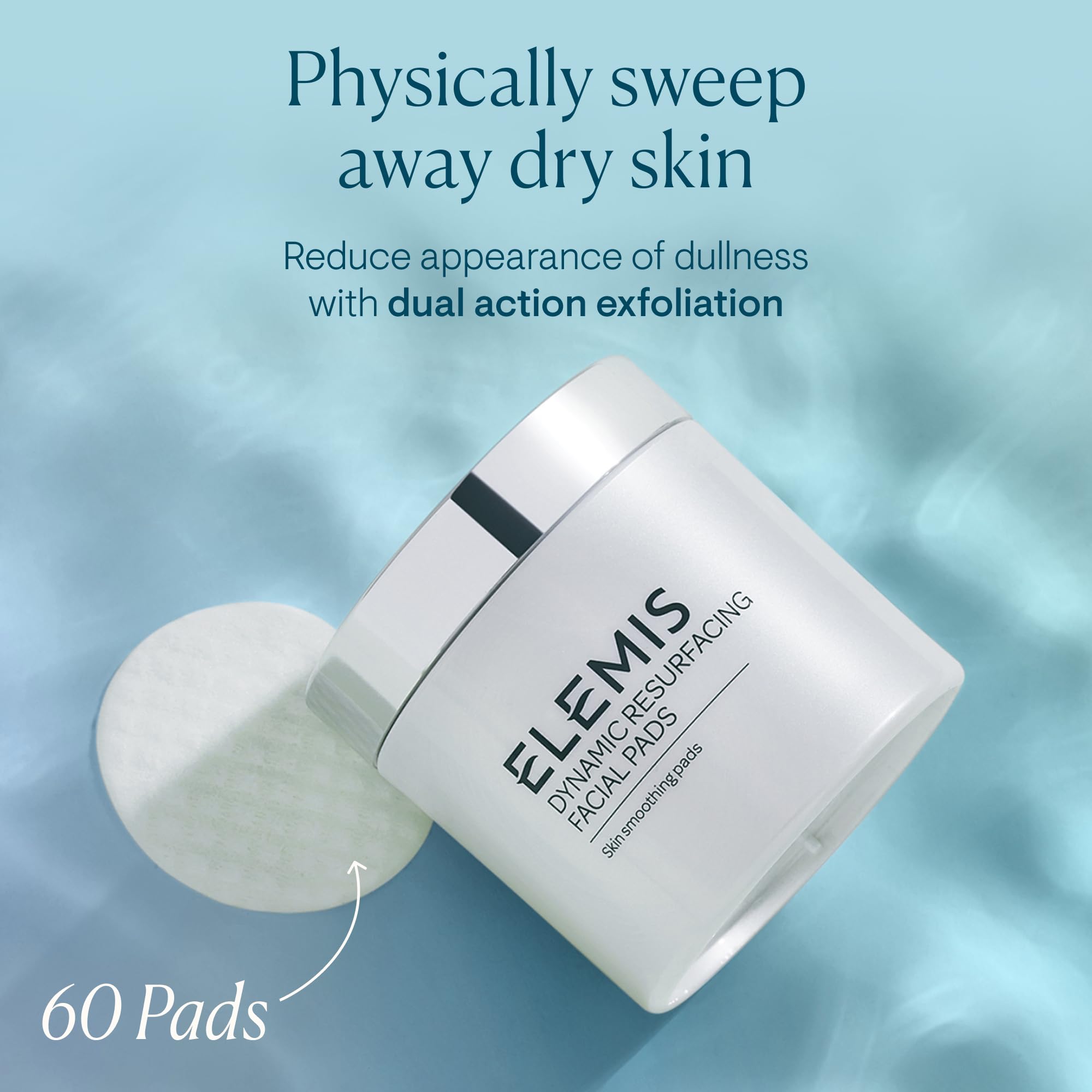 ELEMIS Dynamic Resurfacing Pads smooth-side usage demonstrates finishing touch after exfoliation