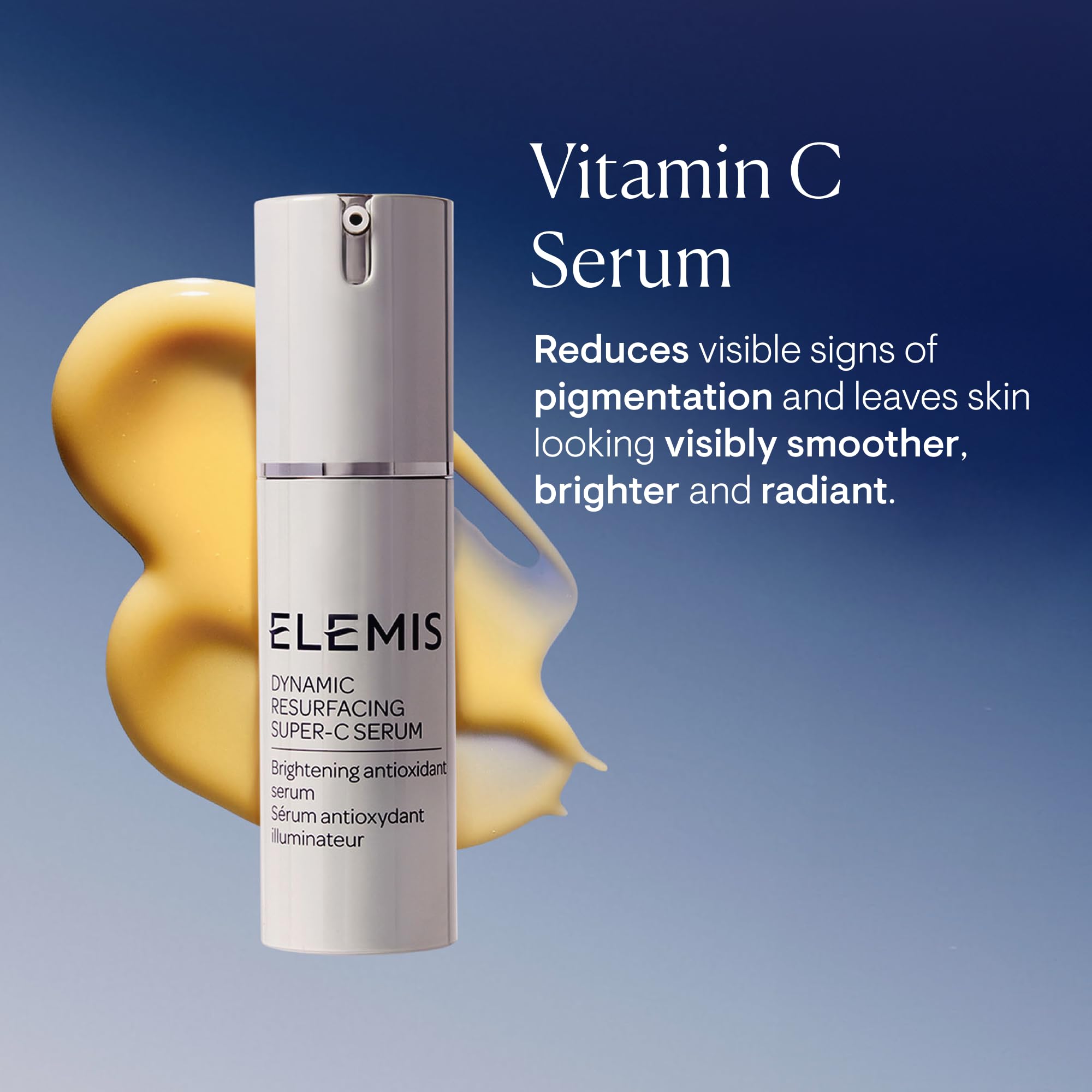 ELEMIS Dynamic Resurfacing Serum texture closeup showing rich, fast-absorbing formula