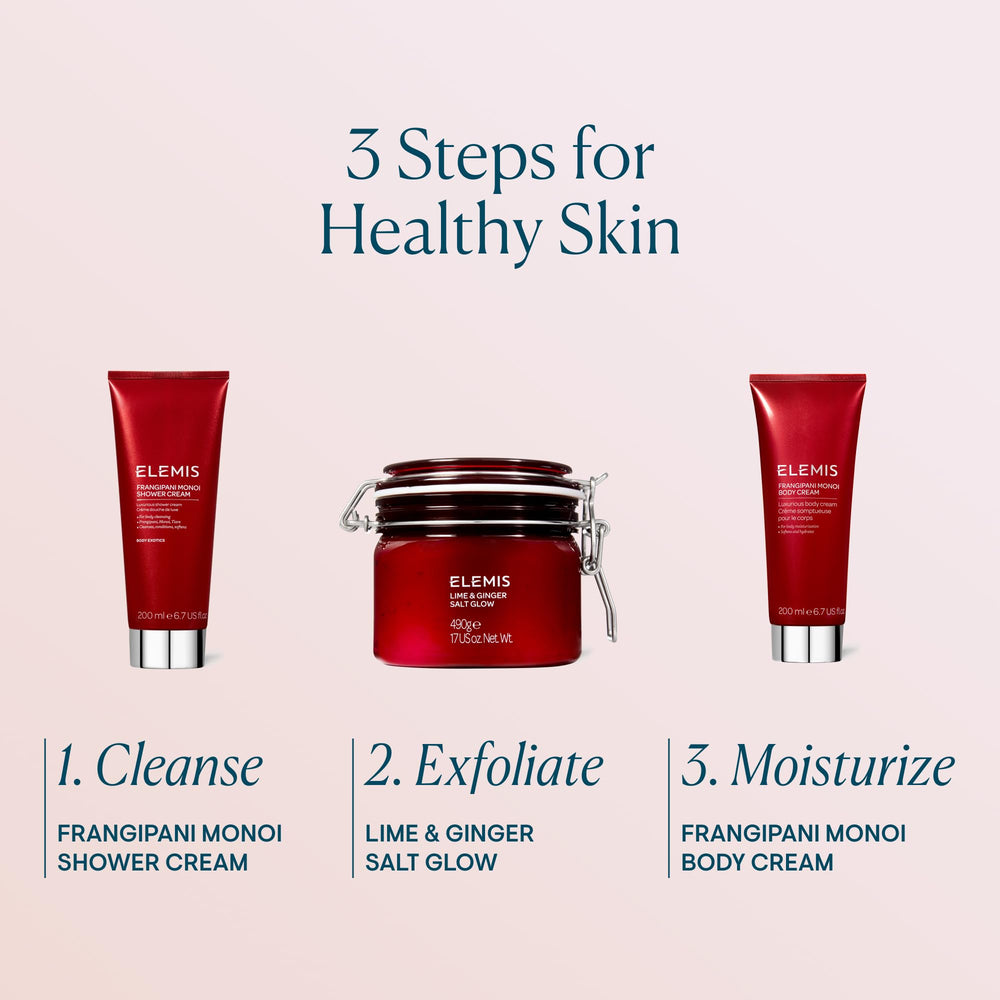 Elemis Exotic Lime and Ginger Salt Glow botanical oils nourish the skin