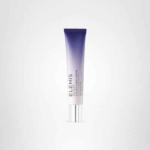 Elemis eye area close-up applying Peptide4 for smoother look.
