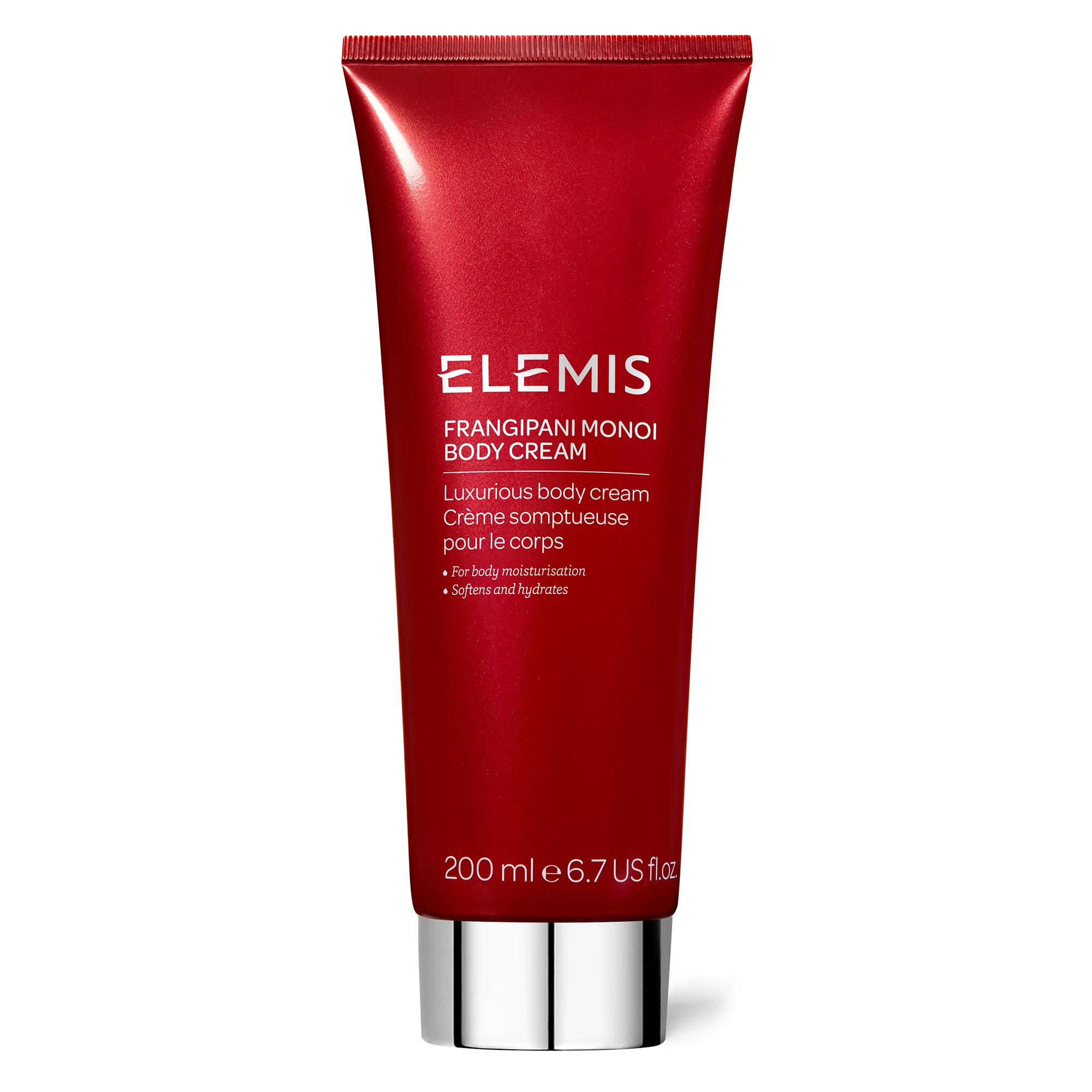 ELEMIS Frangipani Monoi Body Cream bottle for daily hydration and silky, nourished skin.