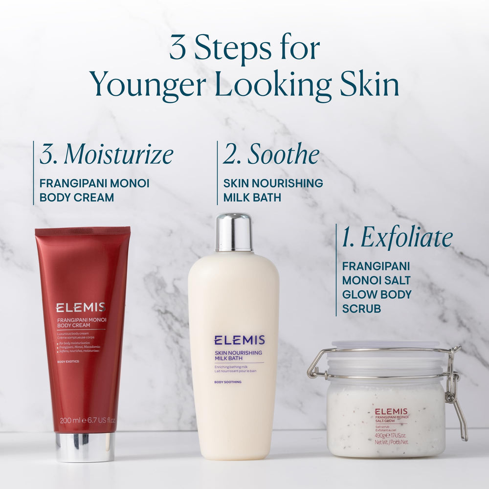 Sea salt crystals in ELEMIS Salt Glow highlight mineral-rich exfoliation.