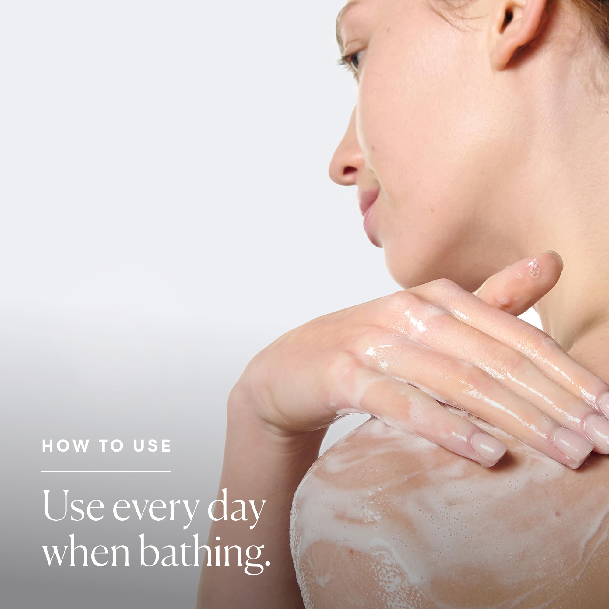 ELEMIS Frangipani Monoi shower cream with coconut oil softening skin texture.