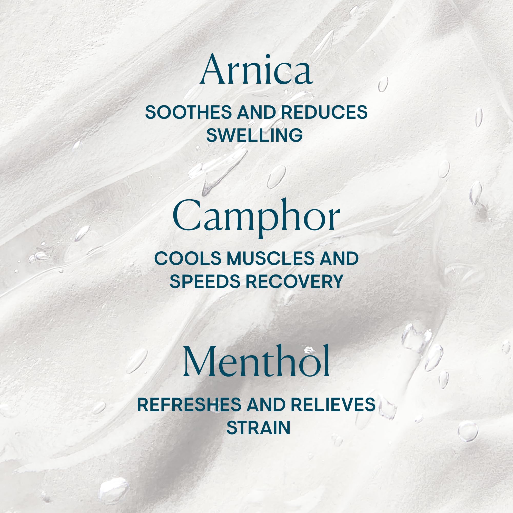Elemis Instant Refreshing Gel on shoulders and neck demonstrates tension relief potential.