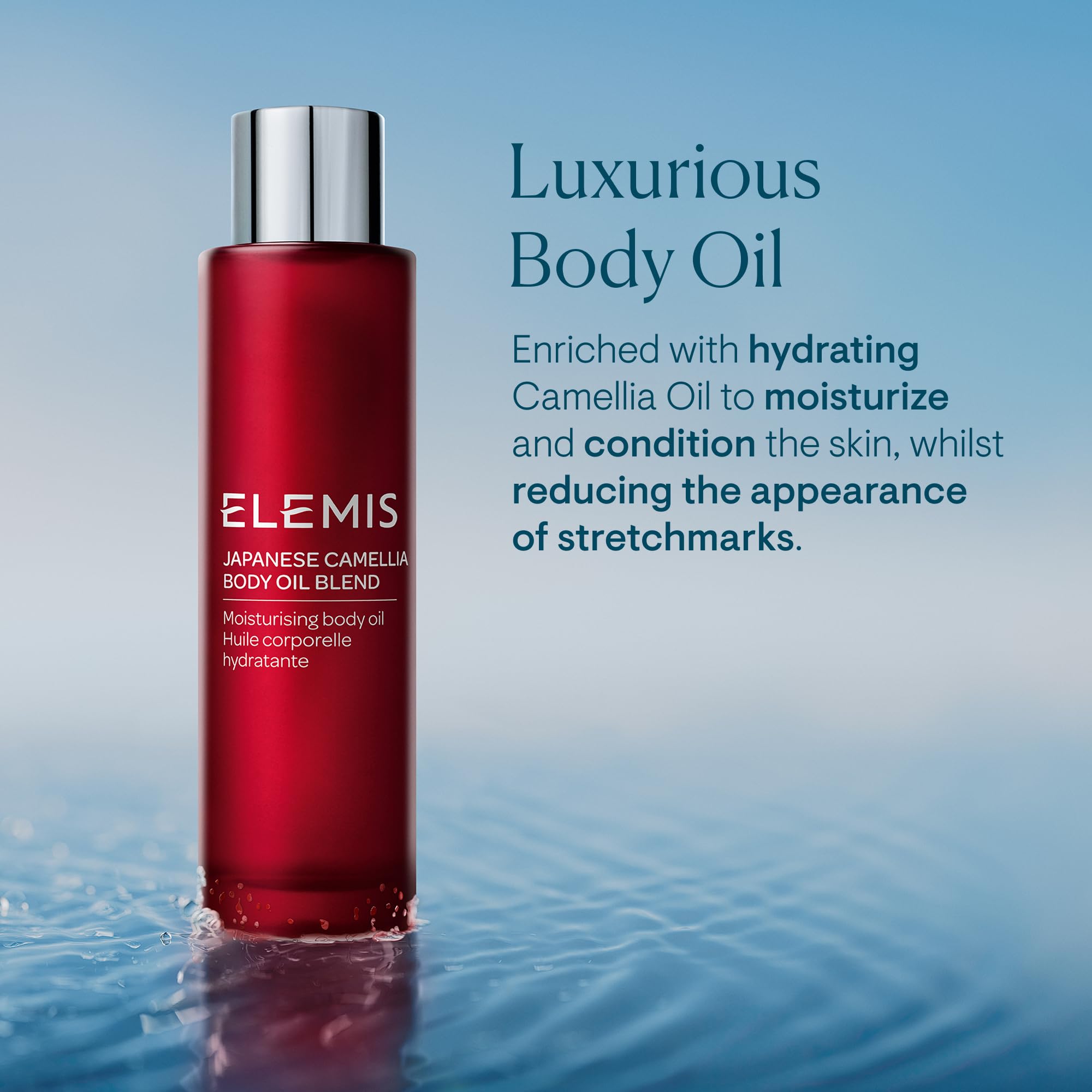 ELEMIS Japanese Camellia Body Oil almond oil for conditioning and elasticity