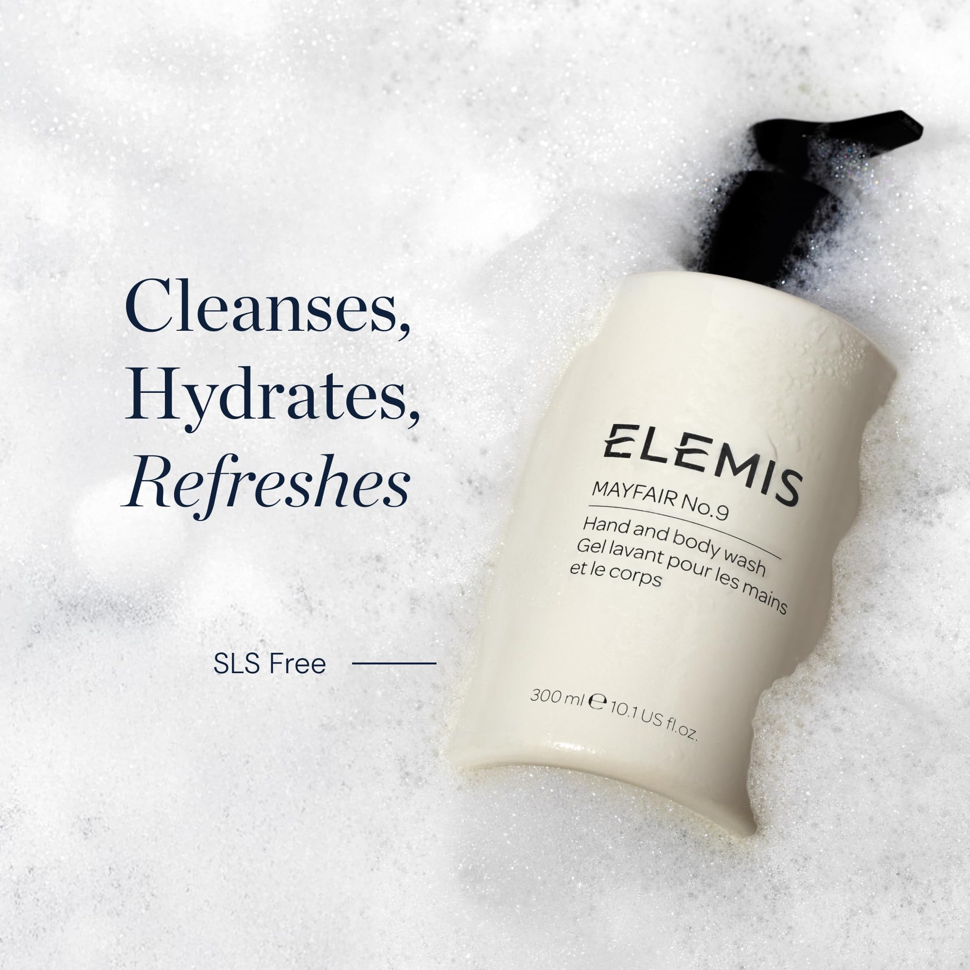 Elemis Mayfair No.9 bottle pump, easy dispense for daily hand care