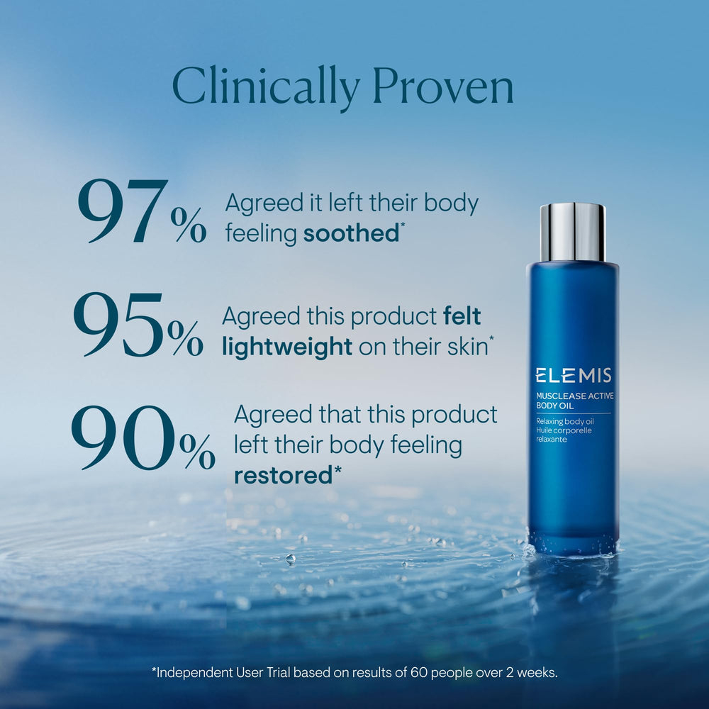 ELEMIS Musclease rosemary-pine blend offers calming aromatics for muscle comfort