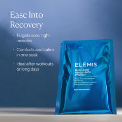 ELEMIS Musclease sachet dissolving in water demonstrates quick release aroma
