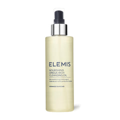 Elemis Nourishing Omega-Rich Cleansing Oil bottle on shelf shows gentle cleansing ritual