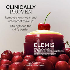 ELEMIS Pro-Collagen Black Cherry Cleansing Balm swatch showing creamy texture for hydration