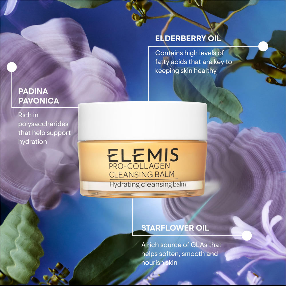 ELEMIS lavender notes on balm highlight soothing nourishment.