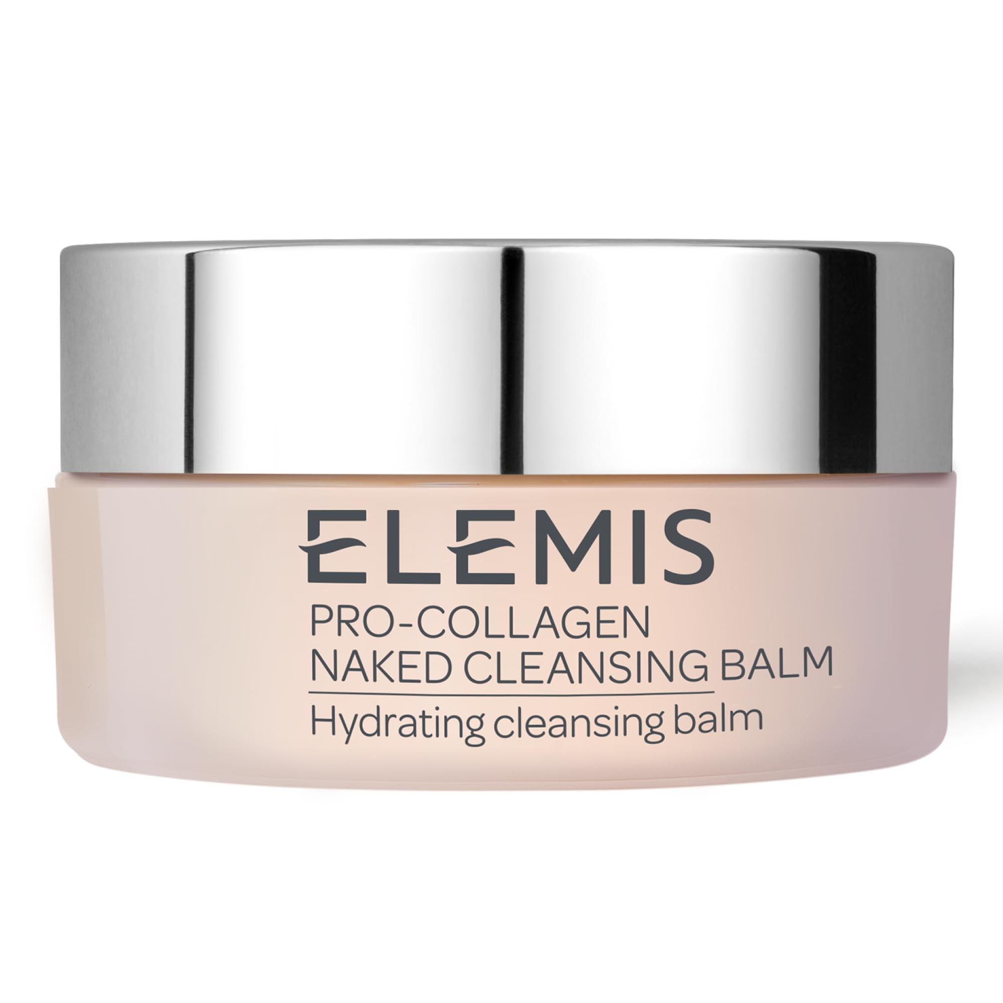 ELEMIS Pro-Collagen Cleansing Balm packaging shows fragrance-free makeup removal and gentle hydration.