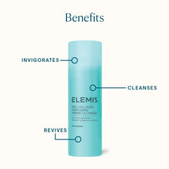 ELEMIS Energising Marine Cleanser ingredients graphic highlighting magnesium, zinc and copper benefits.