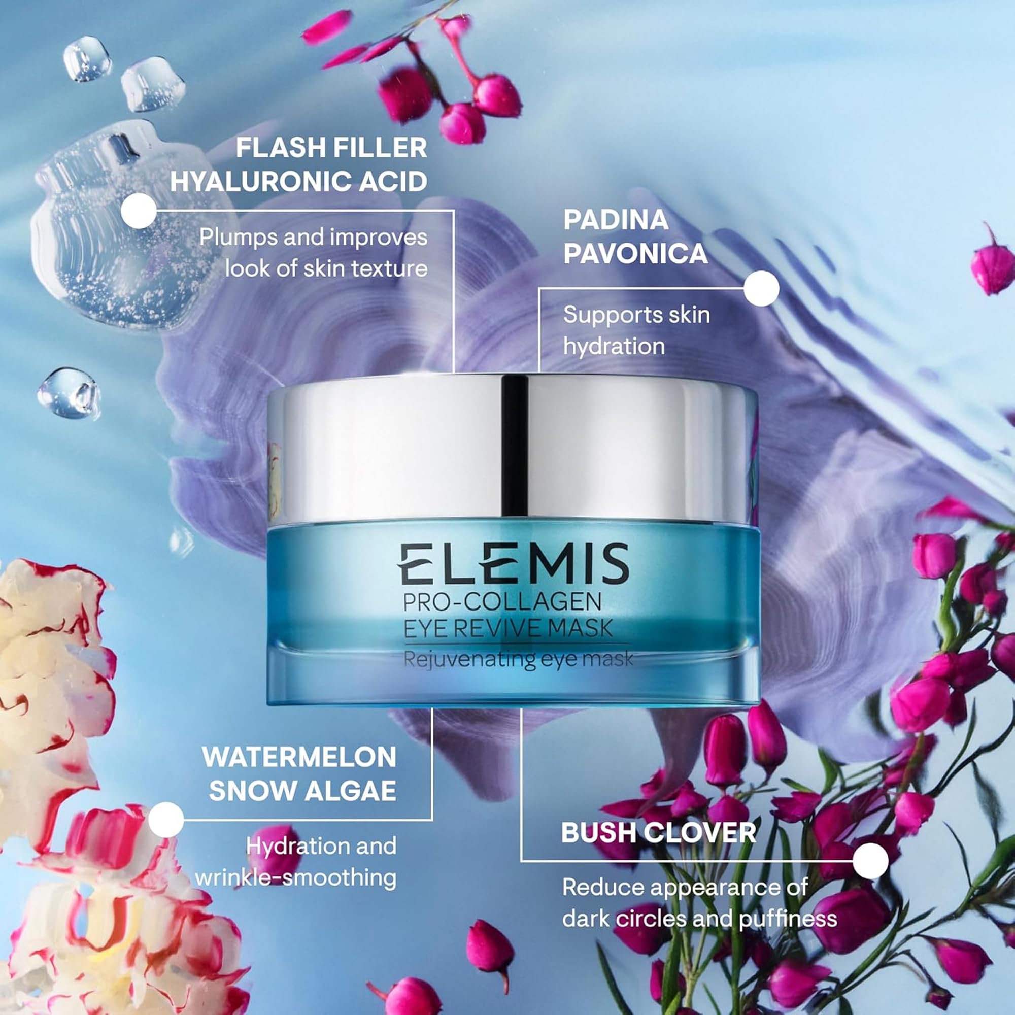 Elemis Pro-Collagen Eye Revive Mask hydrates delicate eye skin.