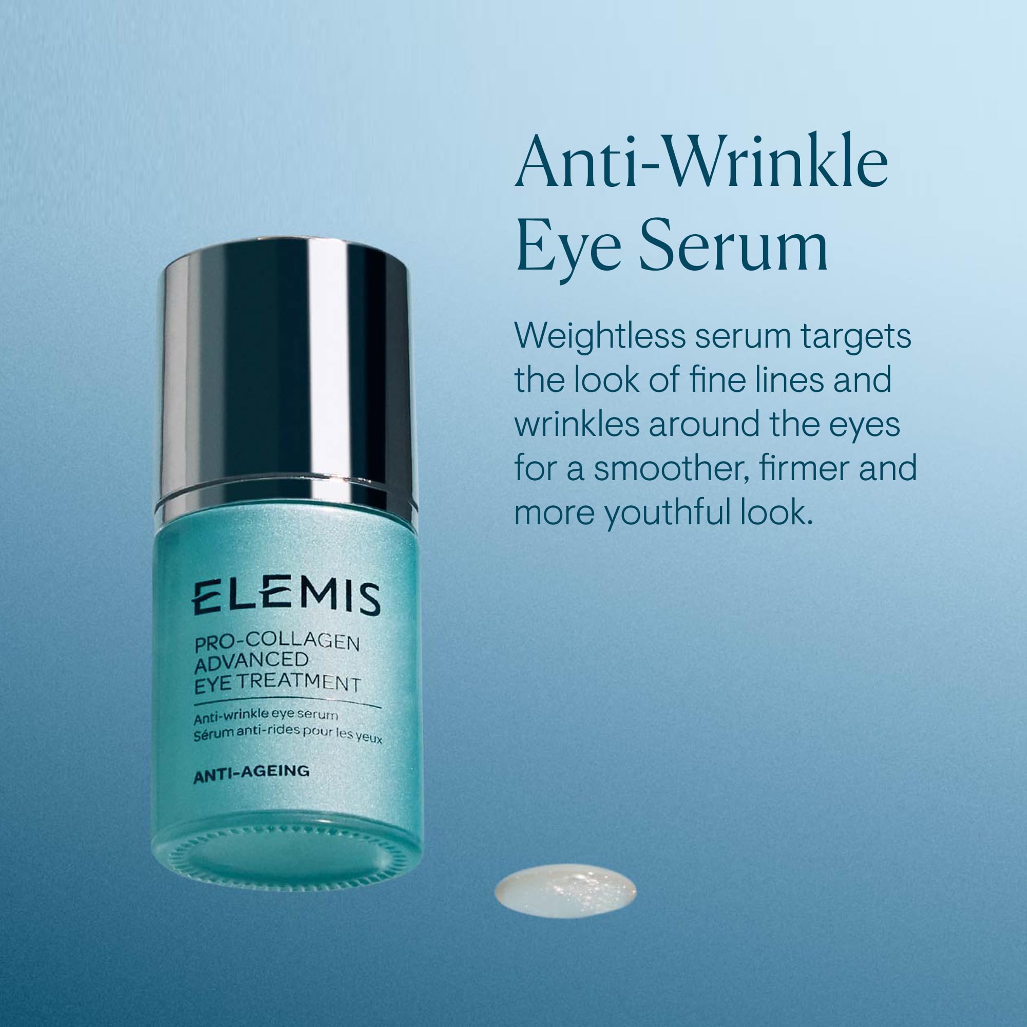 ELEMIS Pro-Collagen Eye Treatment serum dispense showing precise application