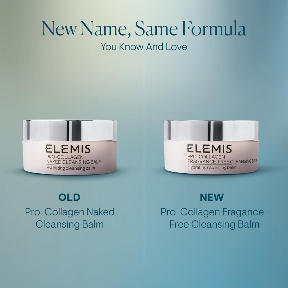 Elemis Pro-Collagen fragrance-free balm texture swatch showing silky melt-on skin application.