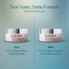 Elemis Pro-Collagen fragrance-free balm texture swatch showing silky melt-on skin application.