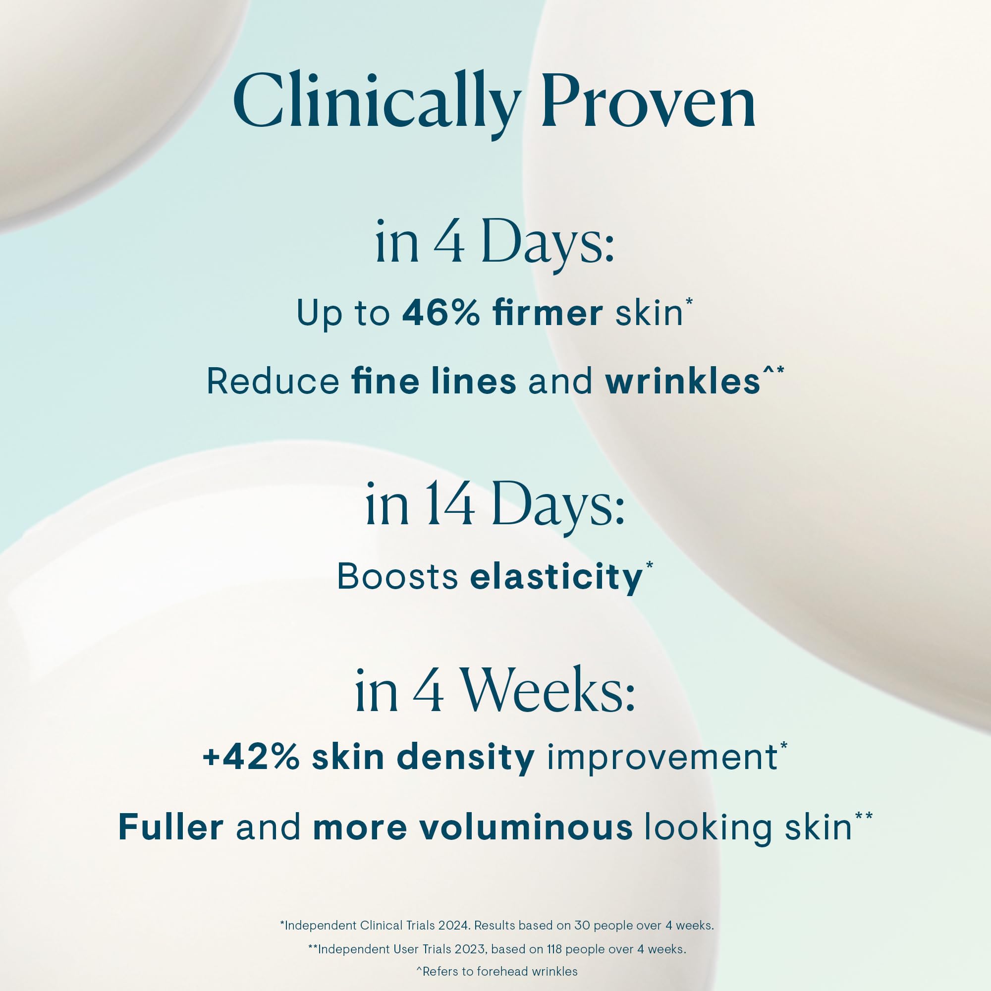 ELEMIS Pro-Collagen Future Restore Serum texture swatch showing silky, fast-absorbing consistency