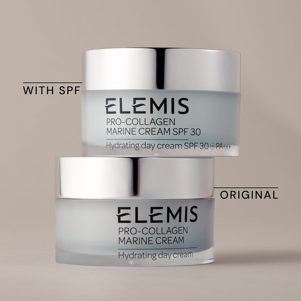 ELEMIS Pro-Collagen Marine Cream glow result suggests refreshed skin after use.