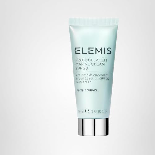 ELEMIS Pro-Collagen Marine Cream on vanity with soft lighting