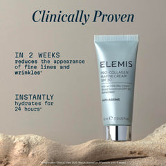 ELEMIS Pro-Collagen Marine Cream SPF 30 on skin demonstrates daily sun protection