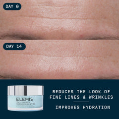 Elemis Pro-Collagen Marine Cream SPF30 textured swatch highlights ultra-light gel luxury.