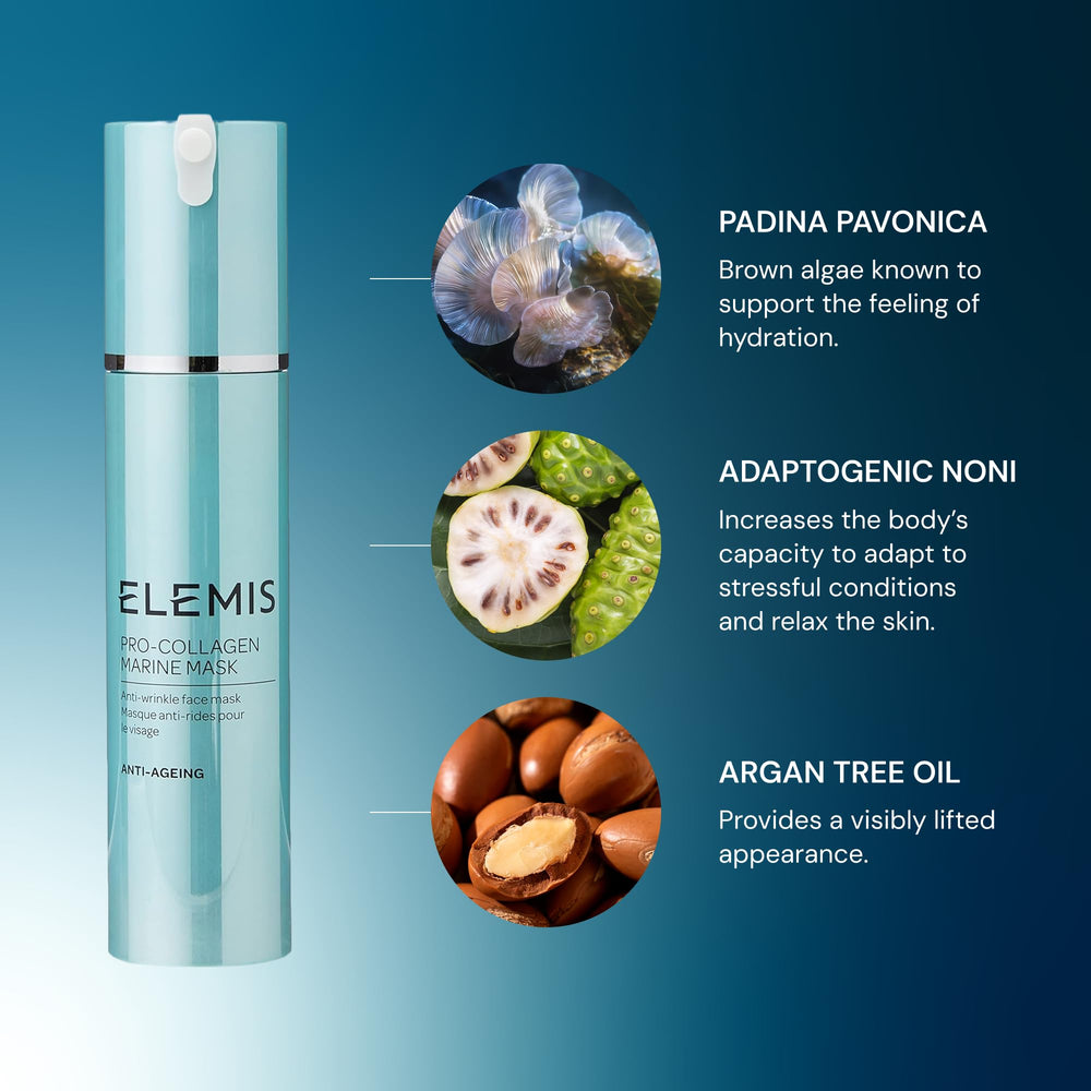 Elemis Pro-Collagen Marine Mask spread demonstrates even application and smoothing effect