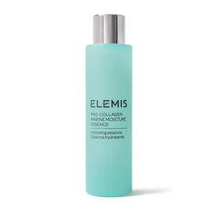 Elemis Pro-Collagen Marine Moisture Essence bottle delivers lightweight hydration for smooth skin.