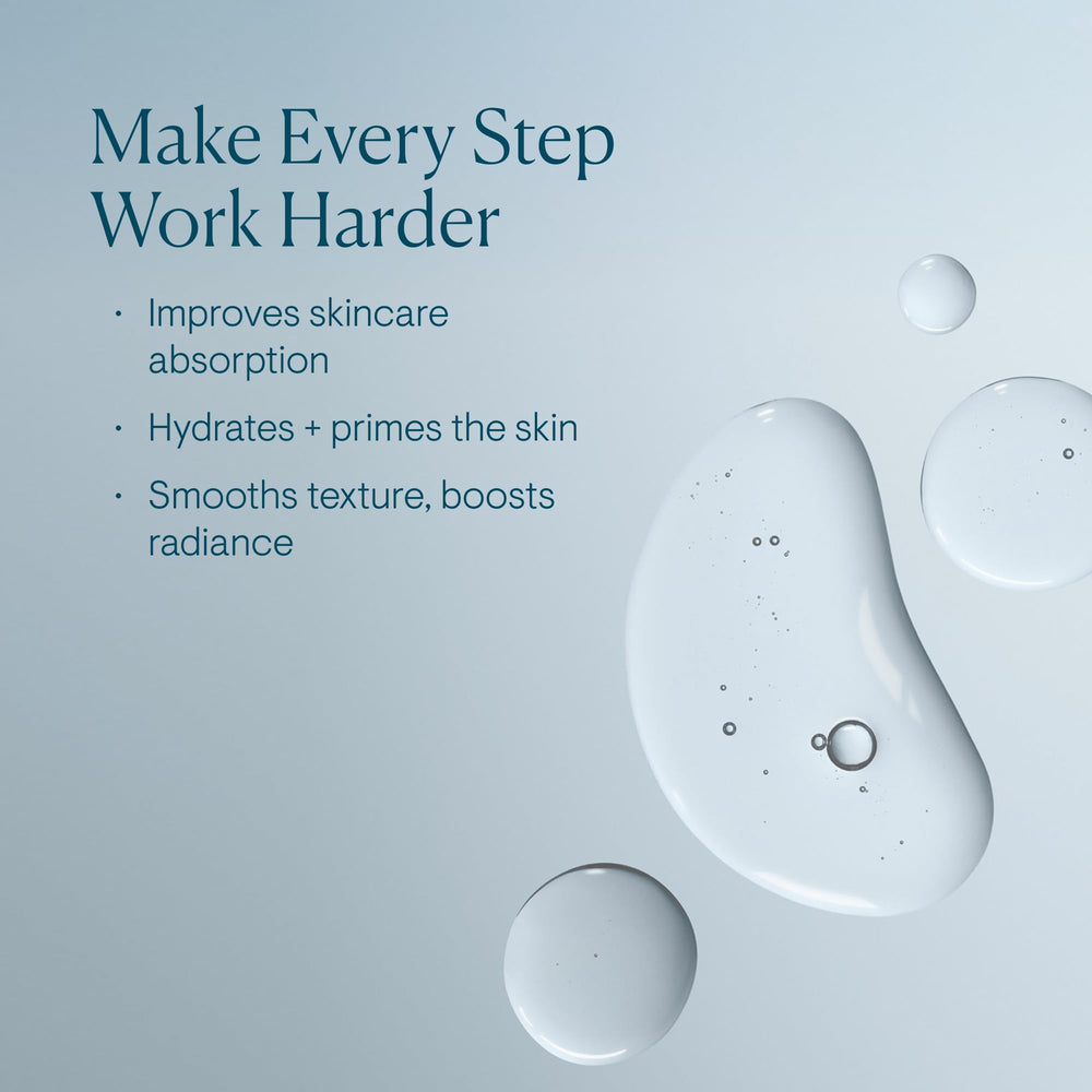 Close-up texture of the essence showing a refreshing water-gel feel.