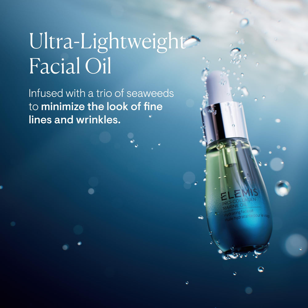 ELEMIS Pro-Collagen Marine Oil being applied shows quick absorption and nourishing feel.
