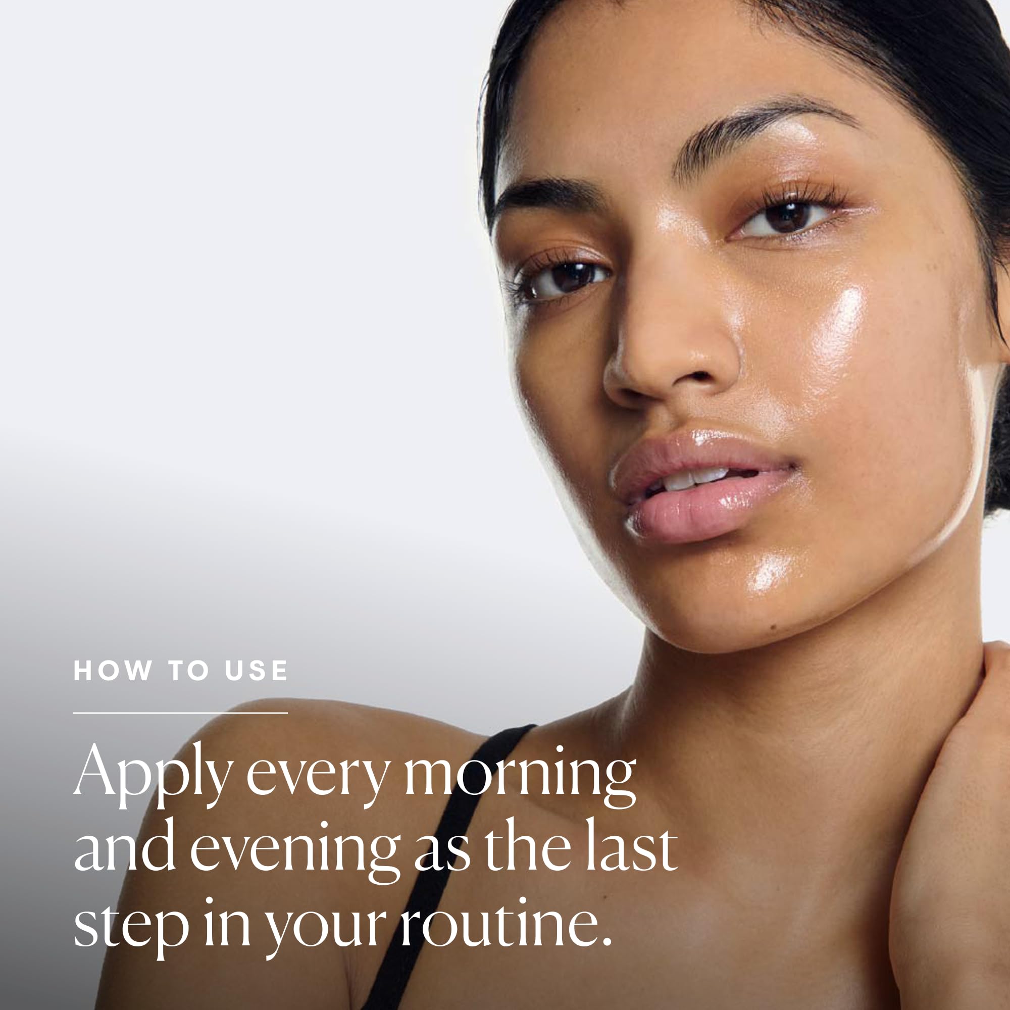 ELEMIS Pro-Collagen Marine Oil on skin shows radiant, nourished appearance.