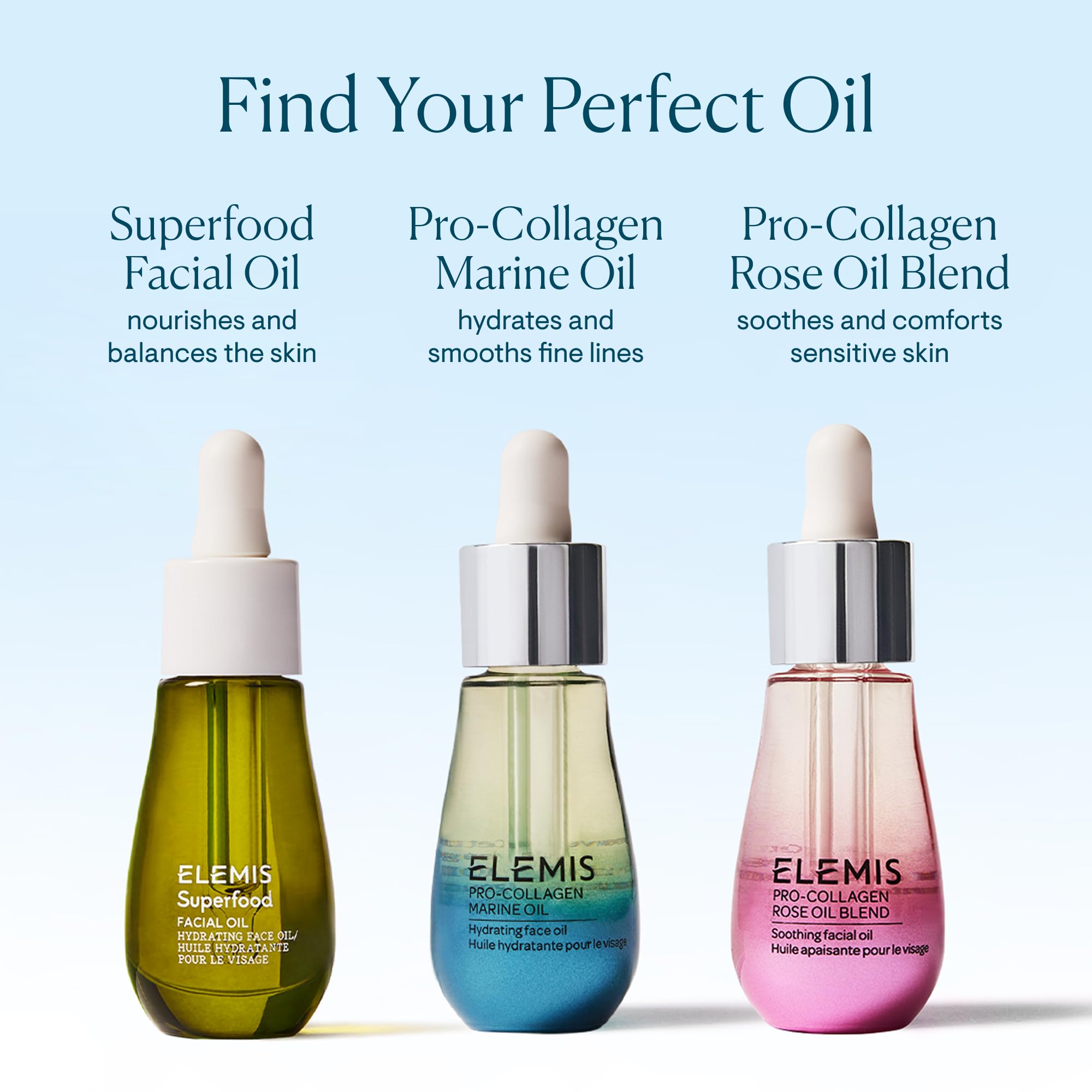 ELEMIS Pro-Collagen Marine Oil travel-friendly 15ml bottle for on-the-go care.