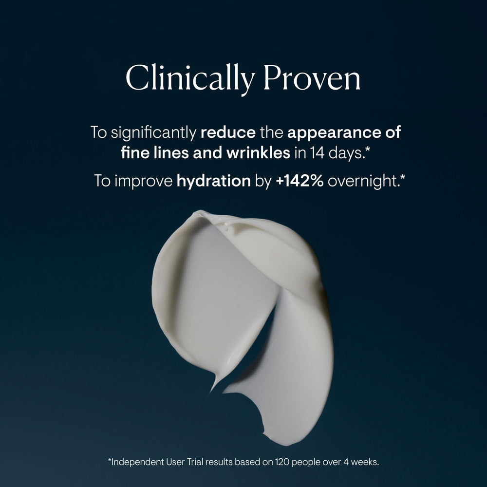 ELEMIS Pro-Collagen Night Cream 24 hour hydration visual cue of lasting moisture