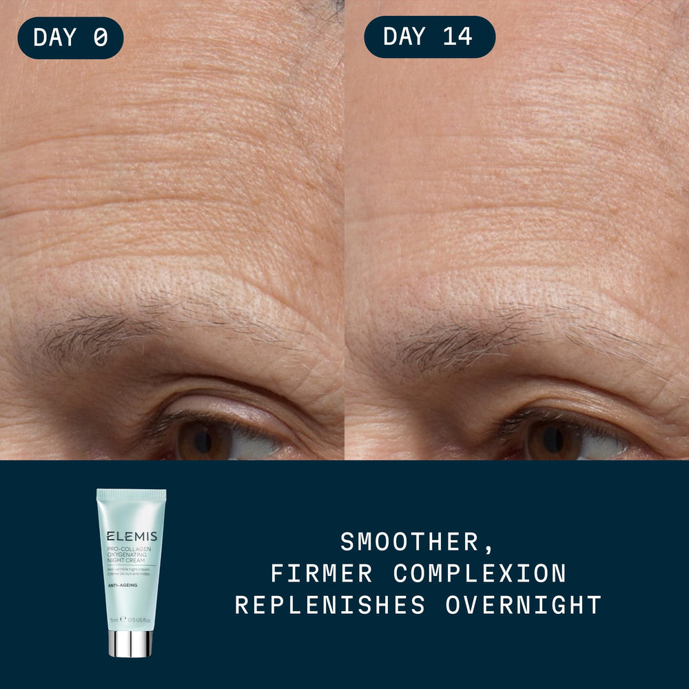 ELEMIS Pro-Collagen Night Cream texture close up shows rich creamy formula for instant moisture