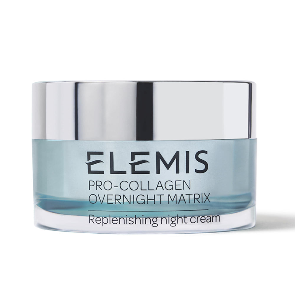 Elemis Pro-Collagen Overnight Matrix 50ml jar closeup for firming hydration
