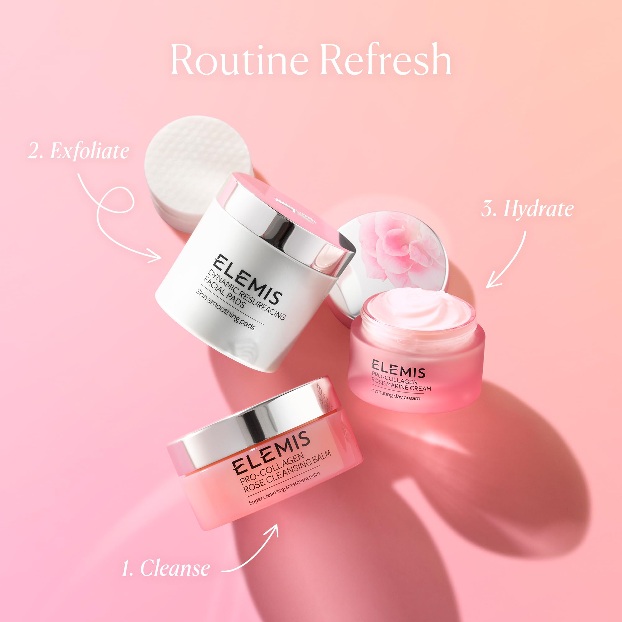 Elemis Pro-Collagen Rose Cleansing Balm damp-cloth removal reveals clean finish
