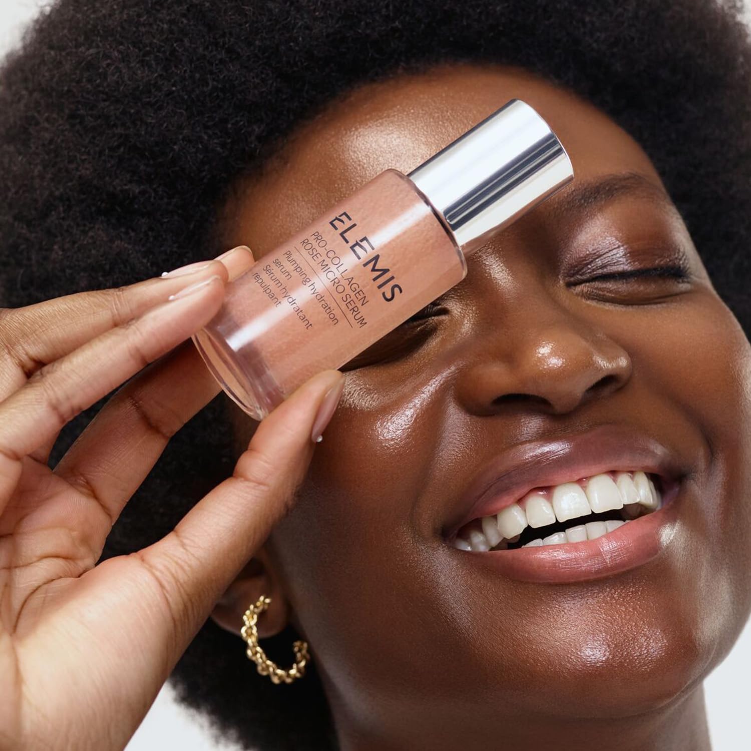 ELEMIS Pro-Collagen Rose Micro Serum ingredients graphic highlights key actives